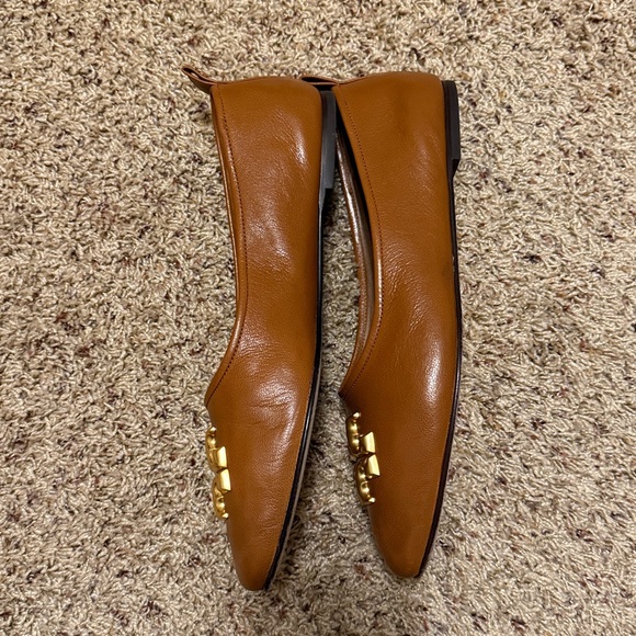 Tory Burch Eleanor Ballet Flats Size 10.5 Bourbon - Picture 6 of 12